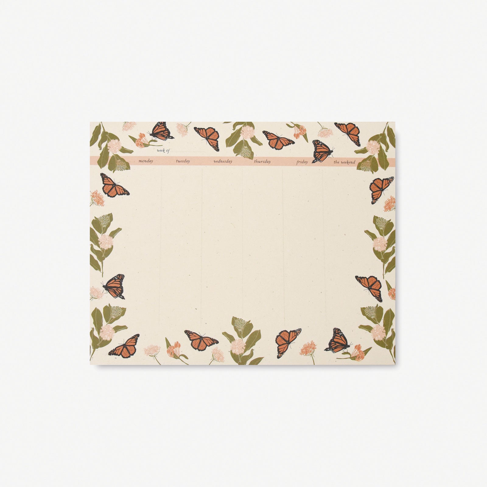 Monarchs Weekly Desk Pad